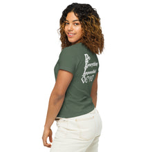 Load image into Gallery viewer, DCYG  DEI 24 White Logo Women’s high-waisted t-shirt
