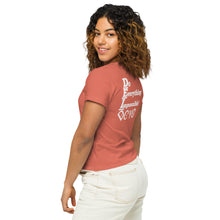 Load image into Gallery viewer, DCYG  DEI 24 White Logo Women’s high-waisted t-shirt
