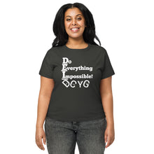 Load image into Gallery viewer, DCYG  DEI 24 White Logo Women’s high-waisted t-shirt
