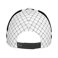 Load image into Gallery viewer, DCYG Black Netting &amp; White S24 Golfers Curved Brim Baseball Cap (AOP)
