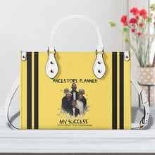 Load image into Gallery viewer, Ancestors+ Black Family, Black Logo &amp; Black Stripes, Yellow Multiple Sizes Upgraded Luxury Women PU Leather Handbag
