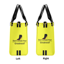 Load image into Gallery viewer, DCYG Black Red Bottoms &amp; Neon Yellow Multiple Sizes Upgraded Luxury Women PU Leather Handbag
