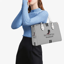 Load image into Gallery viewer, DCYG Black Red Bottoms &amp; Grey Multiple Sizes Upgraded Luxury Women PU Leather Handbag
