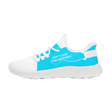 Load image into Gallery viewer, DCYG White &amp; Powder Blue NP5 Mesh Knit Shoes Mens up to size 11 only
