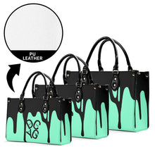 Load image into Gallery viewer, DRIP Black &amp; Mint Green Multiple Sizes Upgraded Luxury Women PU Leather Handbag
