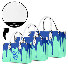 Load image into Gallery viewer, DRIP Blue Logo &amp; Turquoise  Multiple Sizes Upgraded Luxury Women PU Leather Handbag
