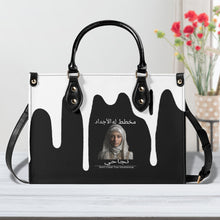 Load image into Gallery viewer, Ancestors Muslim, White Logo &amp; Black Multiple Sizes Upgraded Luxury Women PU Leather Handbag
