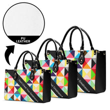 Load image into Gallery viewer, 45dgr DCYG White Logo &amp; Green,Orange,Yellow &amp; Multiple Sizes Upgraded Luxury Women PU Leather Handbag
