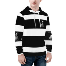 Load image into Gallery viewer, Ancestors Muslim, Male, White Logo , Black Stripe Men's All Over Print Hoodie
