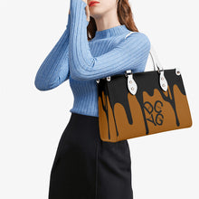 Load image into Gallery viewer, DRIP LO Black Logo &amp; Brown Multiple Sizes Upgraded Luxury Women PU Leather Handbag
