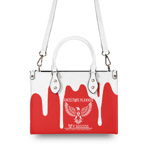 Load image into Gallery viewer, Ancestors Native,White Logo, Drip &amp; Red Multiple Sizes Upgraded Luxury Women PU Leather Handbag
