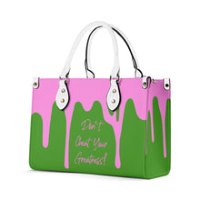 Load image into Gallery viewer, DRIP Pink CR Logo &amp; Green Multiple Sizes Upgraded Luxury Women PU Leather Handbag
