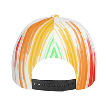 Load image into Gallery viewer, DCYG Drip Orange,Yellow,Green ,Purple &amp; White Curved Brim Baseball Cap (AOP)
