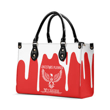 Load image into Gallery viewer, Ancestors Native,White Logo, Drip &amp; Red Multiple Sizes Upgraded Luxury Women PU Leather Handbag
