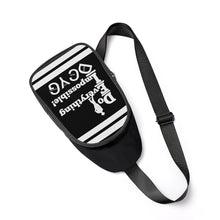 Load image into Gallery viewer, DEI ,DCYG White logo ,Stripes &amp; Black Chest Bag
