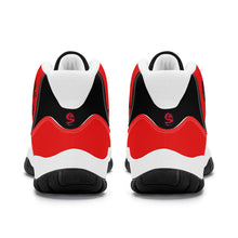 Load image into Gallery viewer, SWAN Red Dragon Logo, Red, Black ,WhiteHigh Top Air Retro Sneakers - White
