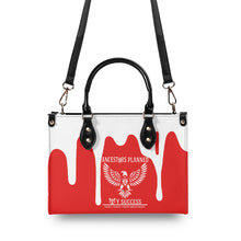 Load image into Gallery viewer, Ancestors Native,White Logo, Drip &amp; Red Multiple Sizes Upgraded Luxury Women PU Leather Handbag
