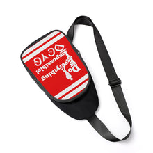 Load image into Gallery viewer, DEI ,DCYG White logo ,Stripes &amp; Red Chest Bag
