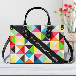 45dgr DCYG White Logo & Green,Orange,Yellow & Multiple Sizes Upgraded Luxury Women PU Leather Handbag