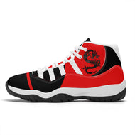 SWAN Red Dragon Logo A, Red, Black ,WhiteHigh Top Air Retro Sneakers - White