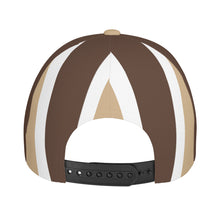 Load image into Gallery viewer, Ancestors Chinese White Logo &amp; Brown ,White  StripesCurved Brim Baseball Cap (AOP)
