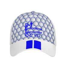 Load image into Gallery viewer, DEI 24 BM Blue logo &amp; White Curved Brim Baseball Cap (AOP)
