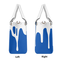 Load image into Gallery viewer, DRIP SF White Logo  &amp; Blue Multiple Sizes Upgraded Luxury Women PU Leather Handbag

