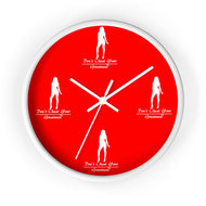 Women's Red & White Wall clock