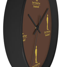 Load image into Gallery viewer, Brown &amp; Gold Wall Clock
