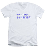 Korean - Men's V-Neck T-Shirt