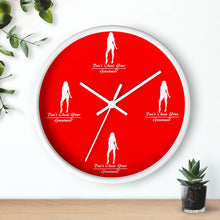 Load image into Gallery viewer, Women's Red &amp; White Wall clock
