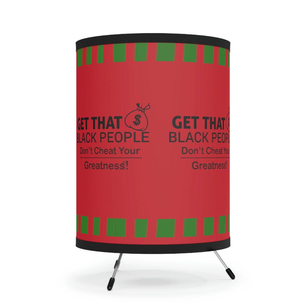 Black People, Get That Bag,  Tripod Lamp with High-Res Printed Shade, US\CA plug