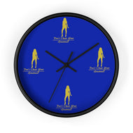 Womens Blue & Gold Wall clock