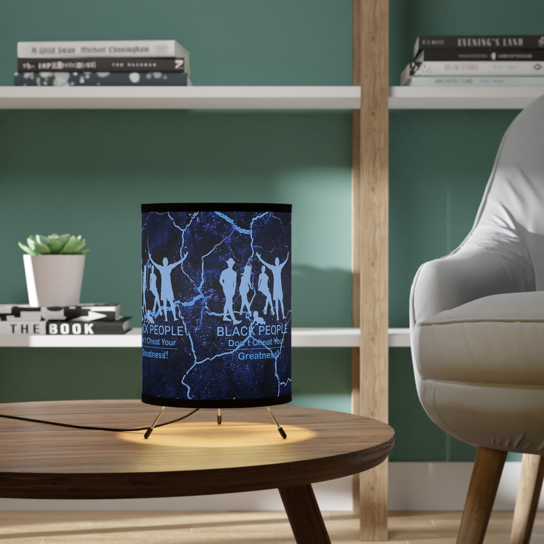 Black People Tripod Lamp with High-Res Printed Shade, US\CA plug