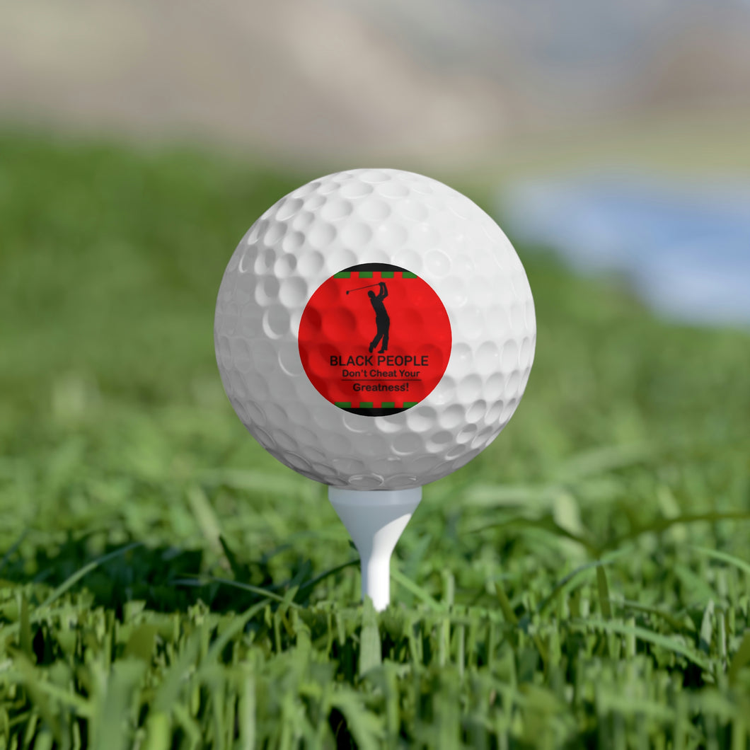 Black People Golf Balls, 6pcs