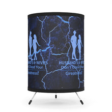 Load image into Gallery viewer, Husband's and Wive's Tripod Lamp with High-Res Printed Shade, US\CA plug
