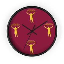 Load image into Gallery viewer, Burgandy &amp; Gold Wall clock
