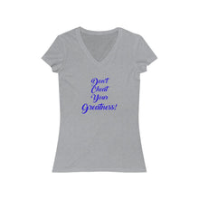 Load image into Gallery viewer, Women's Jersey Short Sleeve V-Neck Tee
