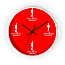 Load image into Gallery viewer, Red &amp; White Wall clock
