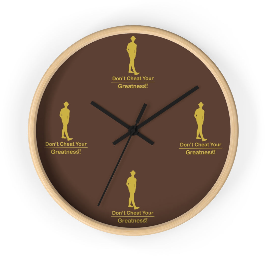 Brown & Gold Wall Clock