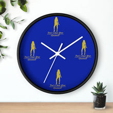 Load image into Gallery viewer, Womens Blue &amp; Gold Wall clock
