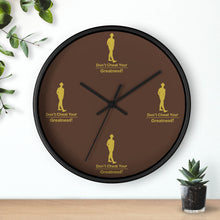 Load image into Gallery viewer, Brown &amp; Gold Wall Clock
