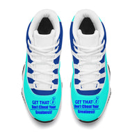 Get That Bag, High Top,Air Retro Sneakers - White