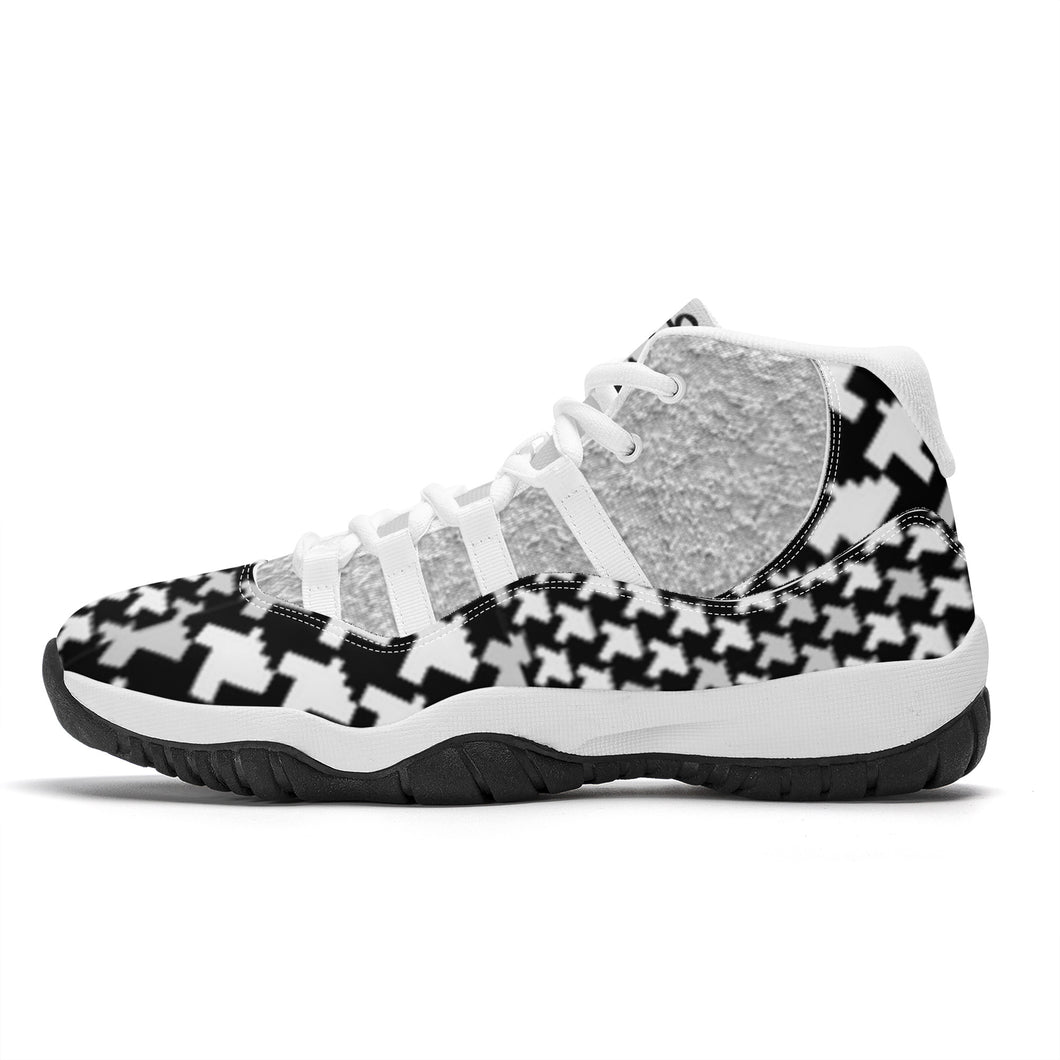 Arabic High Top Air Retro Sneakers - White