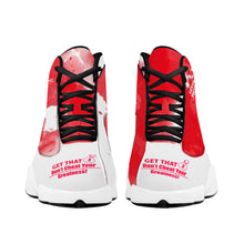 Load image into Gallery viewer, Get That Bag, Basketball Shoes - Red &amp; White
