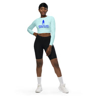 Hindi long-sleeve crop top