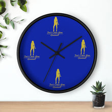 Load image into Gallery viewer, Womens Blue &amp; Gold Wall clock
