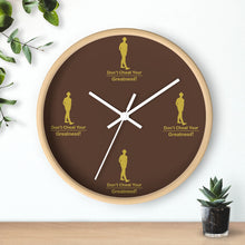 Load image into Gallery viewer, Brown &amp; Gold Wall Clock
