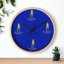 Load image into Gallery viewer, Womens Blue &amp; Gold Wall clock
