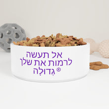 Load image into Gallery viewer, Hebrew Pet Bowl
